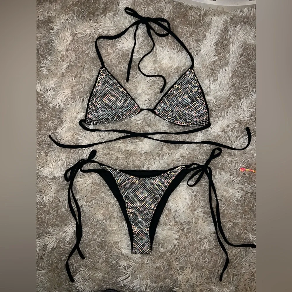 Iridescent Rhinestone Bikini - Picture 4 of 5